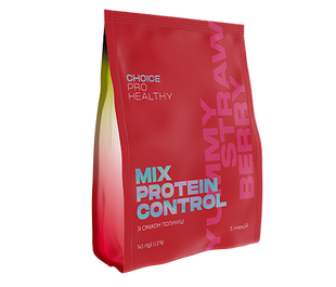 Mix Protein CONTROL Yummу Strawberry - збалансоване харчування у вигляді поживного, низькокалорійного коктейлю зі смаком полуниці фото